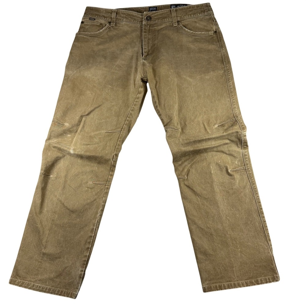 Kuhl Rydr Mens 38x30 Brown Vintage Patina Dye Articulated Knee Work Pants
